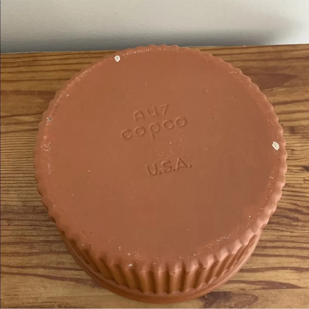 Copco AU7 1.5 Qt Country Clay Round Soufflé Baking Dish Terra Sigillata Coating